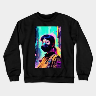 Abstract Cyberpunk Girl Crewneck Sweatshirt